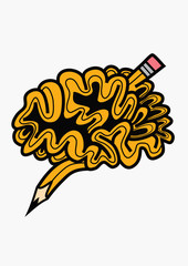 Brain pencil idea