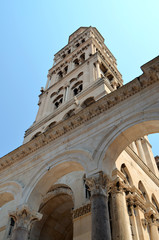 Fototapeta premium Split, Porche et clocher cathédrale St Domnius
