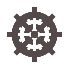 industrial wheel cog gear symbol isolated vector illustration