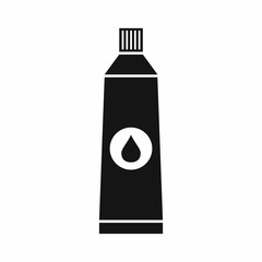 Tube with paint icon in simple style isolated vector illustration