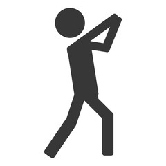 Throwing person icon sport isolated vector illustration