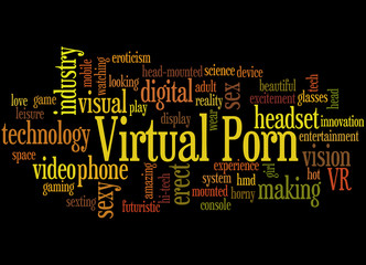 Virtual Porn, word cloud concept