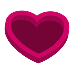 love heart shape romantic icon isolated vector illustration