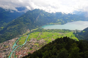 View from Harder Kulm mountain in Interlaken, Switzerland.