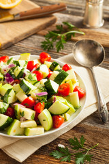 Healthy Organic Cucumber Salad