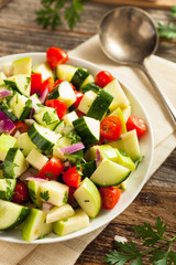 Healthy Organic Cucumber Salad