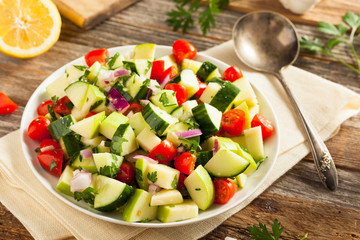 Healthy Organic Cucumber Salad