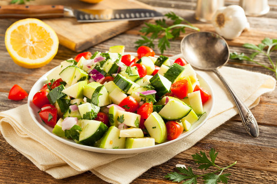 Healthy Organic Cucumber Salad