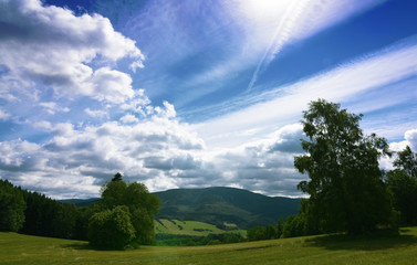 Jeseniky mountains in nice summer day