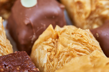 Oriental sweets. Turkish or greek delight