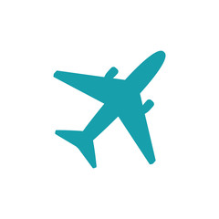 plane icon on white background