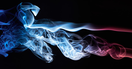 smoke colored as france flag