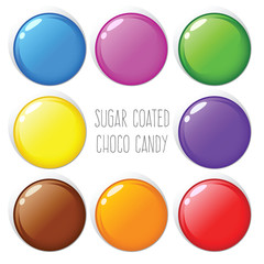 Colorful Sugar Coated Chocolate Candy