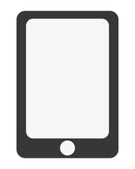 simple flat design cellphone icon vector illustration
