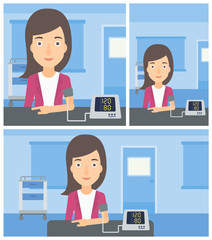 Blood pressure measurement.