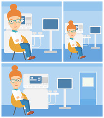 Female ultrasound doctor.