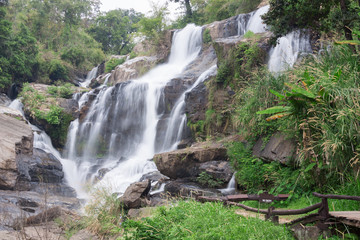 Fototapeta na wymiar Mae Klang Waterfall, the popular place in Chiang Mai , Thailand