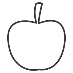 simple flat design apple silhouette icon vector illustration