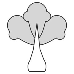 simple flat design whole turnip with leaves icon vector illustration