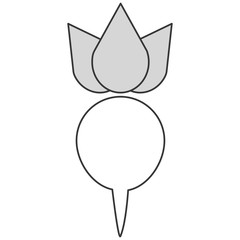 Fototapeta premium simple flat design whole radish icon vector illustration