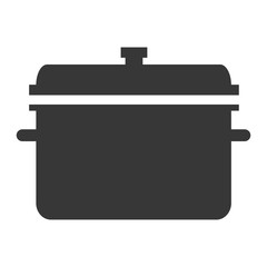 simple flat design cooking pot icon vector illustration silhouette