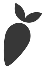 simple flat design whole turnip icon vector illustration silhouette