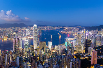 Fototapeta na wymiar Hong Kong city at sunset