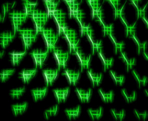 Green neon matrix illustration