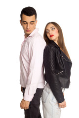 Couple in love looking at each other