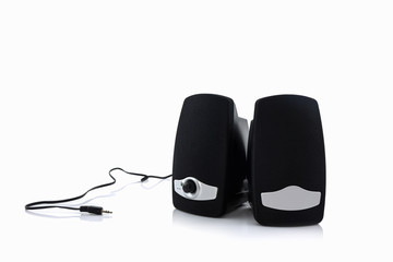 Small computer speakers.