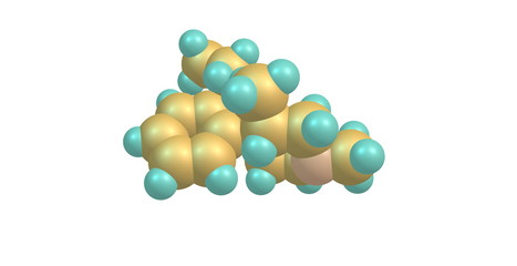Prodine molecular structure isolated on white