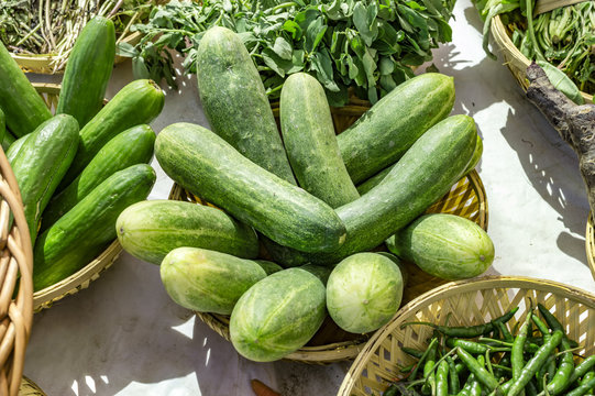 Green cucumbers