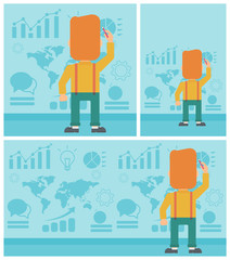 Businessman making business presentation.