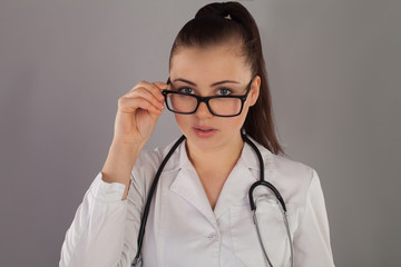 Nurse with glasses