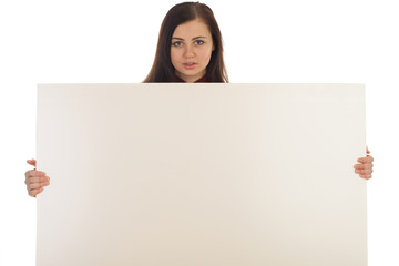 Woman and big canvas