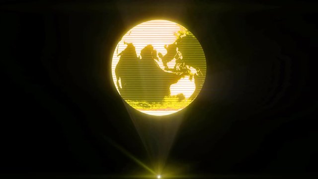 Earth hologram world holographic sci-fi projector futuristic tech glitch loop 4k
