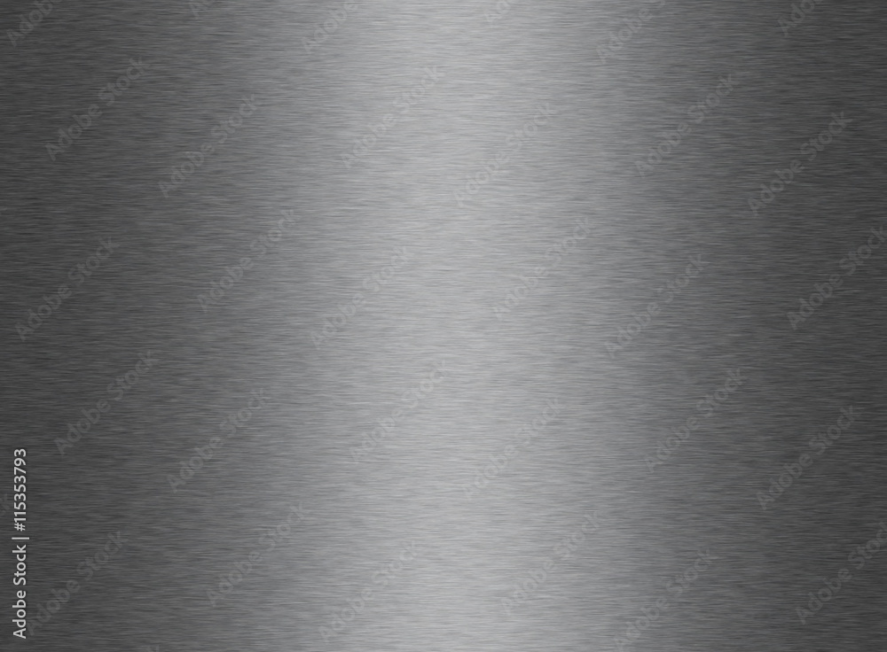Wall mural grey shiny brushed metal sheet texture background with copy space for text.