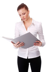 Fototapeta premium businesswoman with folder