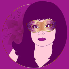 Portrait of a beautiful woman in the mask