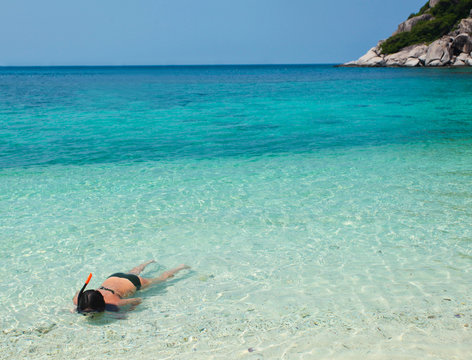 Woman In Diving Mask