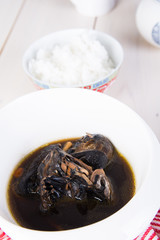 herbal black chicken soup