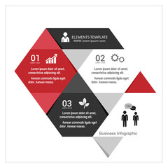 Modern Design infographic template / numbered banners / graphic