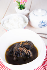herbal black chicken soup