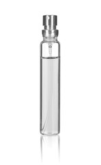 Cosmetic pump bottle on white