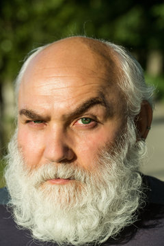 setious bearded man