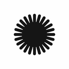 Sun icon in simple style isolated vector illustration