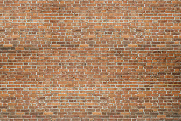 Red vintage old brick wall texture background 
