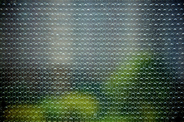 Bubble wrap stuck to the window.
Bubble wrap insulation in the house.
Air Bubble