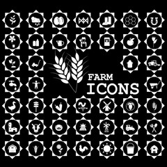 White icon for farming and agriculture