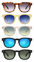 set sunglasses isolated on white background